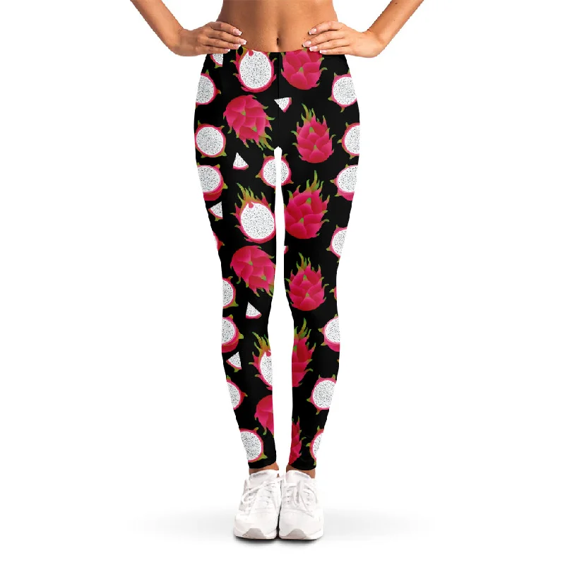 Pitaya Pattern Print Women's Leggings Comfortable Athletic Tights