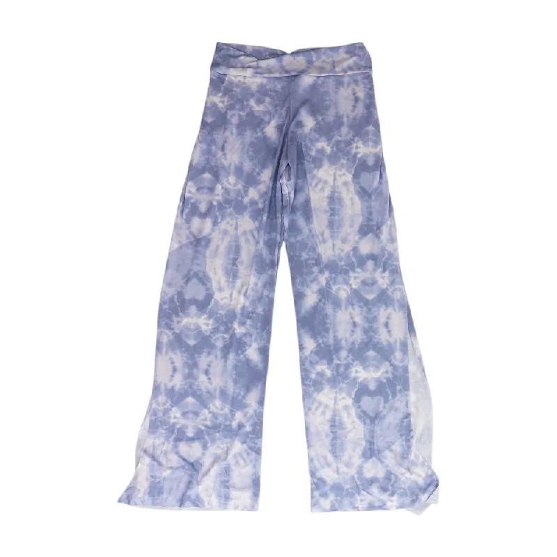 Purple Tie Dye Leggings Elegant Stretchy Faux Leather Leggings