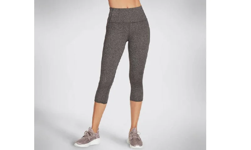 Skechers Womens GO WALK High Waisted Mid-Calf Legging Grey Comfortable Classic Yoga Leggings Skechers Womens GO WALK High Waisted Mid-Calf Legging Grey Comfortable Classic Yoga Leggings