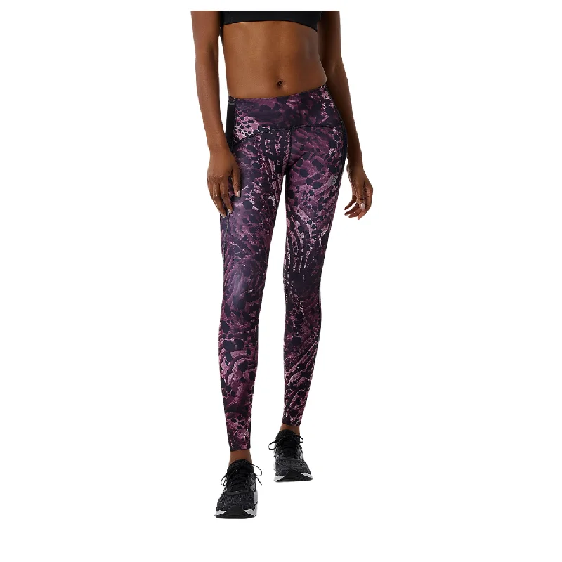 New Balance Legging Printed Impact Run Tight - Femme Stylish High-Waisted Leggings