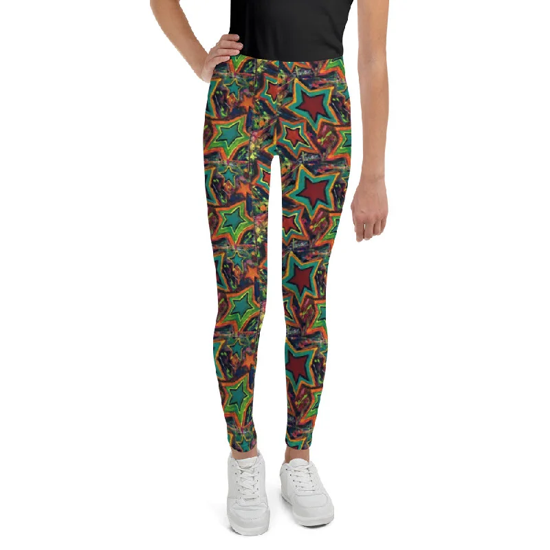 Youth Leggings " 5 Star" Trendy Side-Pocket Leggings