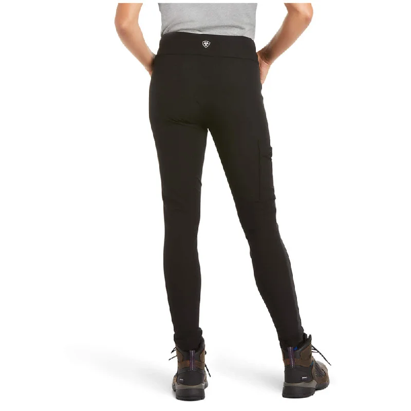 10034878 Ariat Women's Rebar DuraStretch Utility Leggings - Black Comfortable Compression Leggings