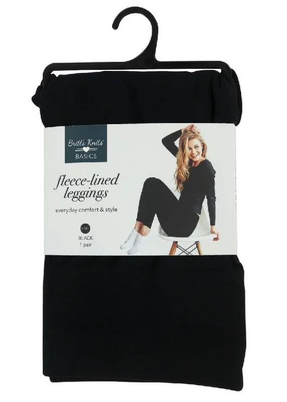 Fleece Lined Leggings - Black Stylish Capri Leggings