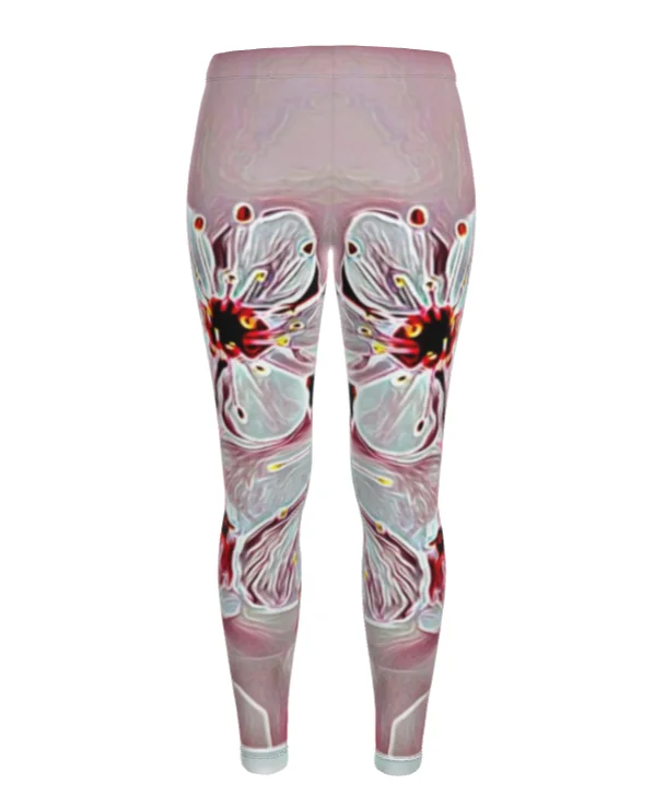 Floral Embosses: Pictorial Cherry Blossoms 01-03 Designer Cindy High Waist Leggings Trendy Sporty Compression Leggings Floral Embosses: Pictorial Cherry Blossoms 01-03 Designer Cindy High Waist Leggings Trendy Sporty Compression Leggings