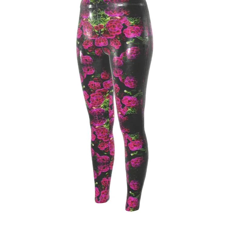 Floral Embosses: Roses 02-01 Designer Cindy High Waist Leggings Fashionable Full-Length Active Leggings Floral Embosses: Roses 02-01 Designer Cindy High Waist Leggings Fashionable Full-Length Active Leggings