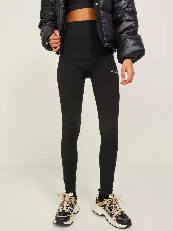JJXX CHARLOTTE Leggings -BLACK Cozy Bootcut Leggings