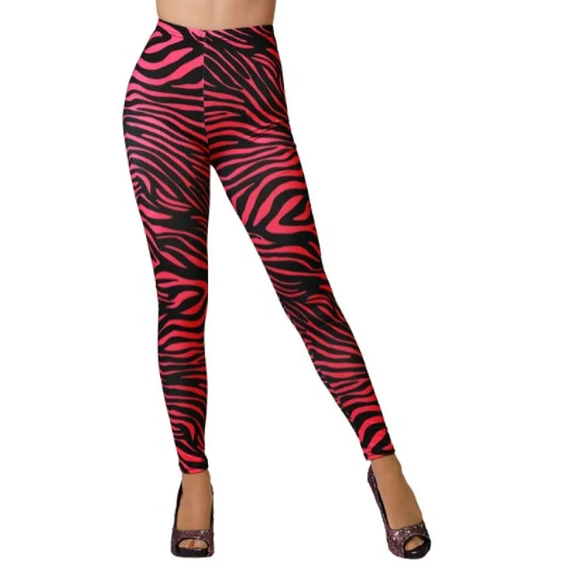 Leggings Pink Stripes Chic Workout Leggings