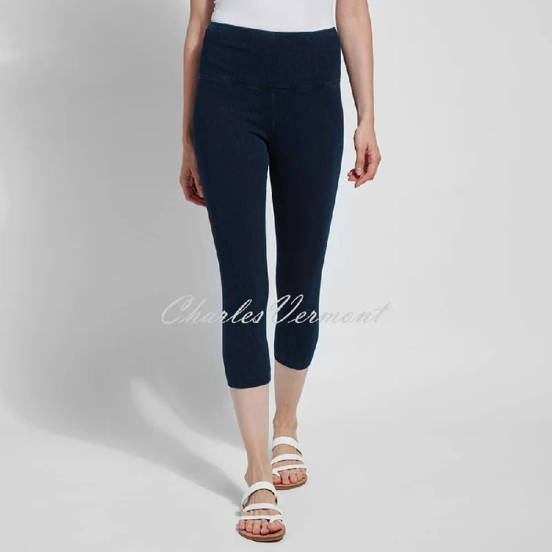 Lysse Capri Denim Legging – Style 6173 (Indigo) Comfortable Stretch Leggings