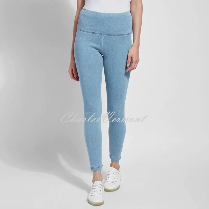 Lysse Denim Legging – Style 6175 (Bleached Blue) Casual Slim-Fit Leggings