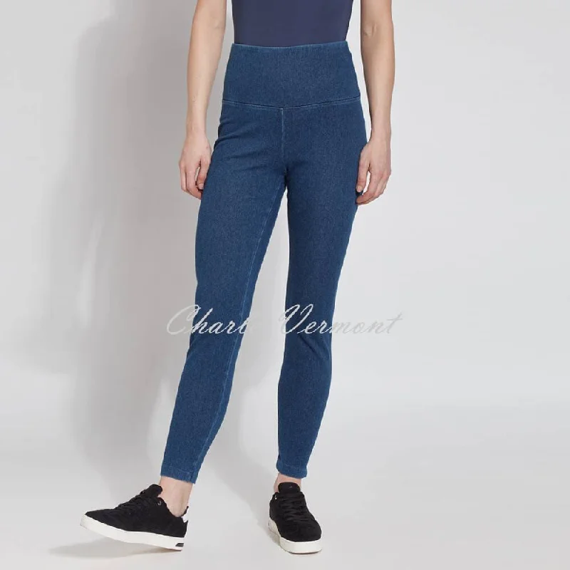 Lysse Denim Legging – Style 6175 (Mid Wash) Trendy Mesh Leggings