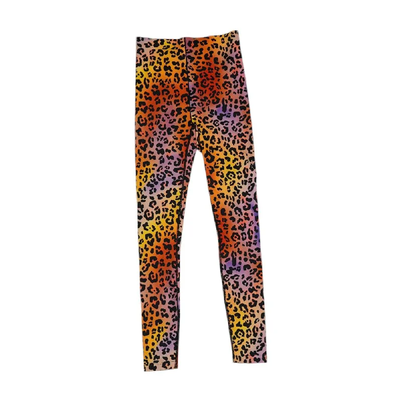 Multi Animal Print Leggings Comfortable Fleece-Lined Leggings