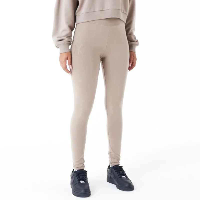 New York Yankees MLB Lifestyle Brown Womens Leggings Comfortable Sports Performance Tights New York Yankees MLB Lifestyle Brown Womens Leggings Comfortable Sports Performance Tights
