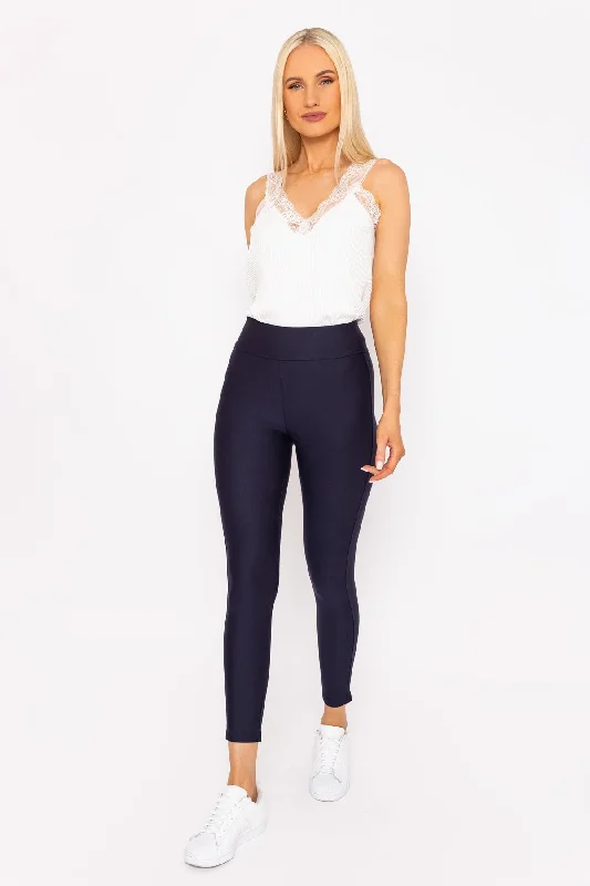 Ponte Leggings in Navy Cozy Fashion Leggings