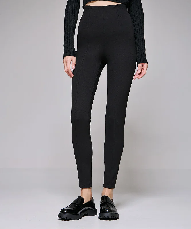 Women's Access Black High Rise Leggings Comfortable Tummy Shaping Leggings