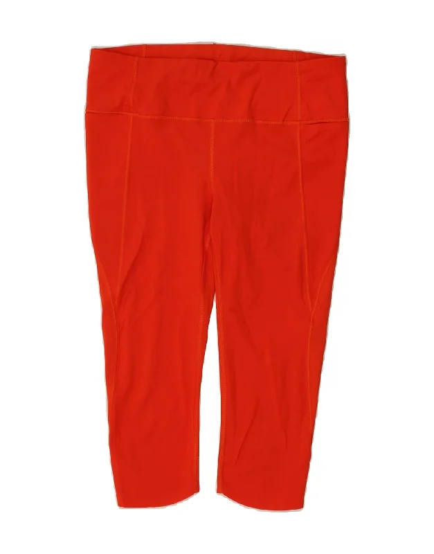ATHLETA Womens Capri Leggings UK 10 Small Red Polyester Elegant Shiny Black Leggings ATHLETA Womens Capri Leggings UK 10 Small Red Polyester Elegant Shiny Black Leggings