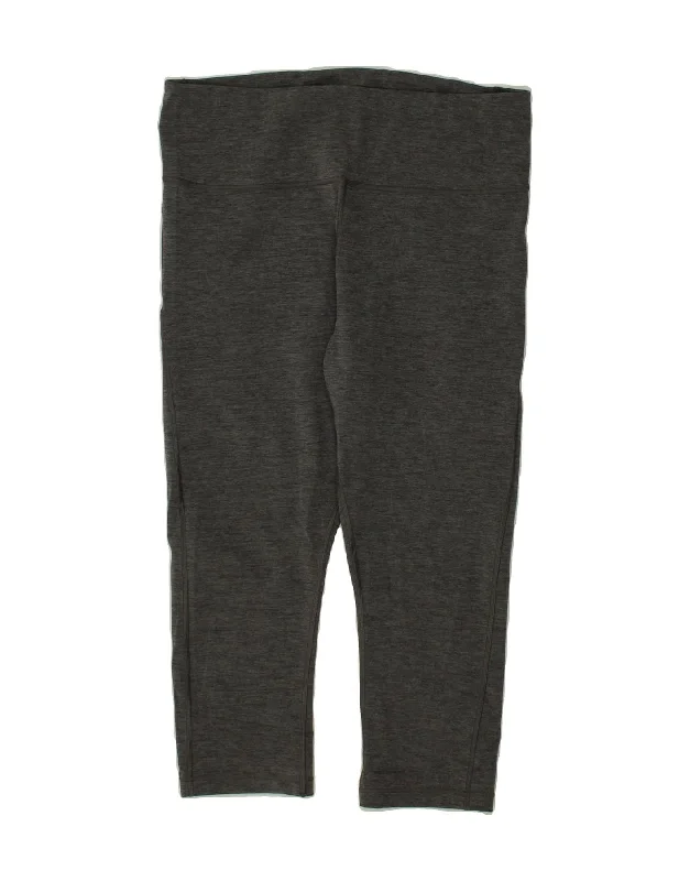 ATHLETA Womens Capri Leggings UK 16 Large Grey Polyester Trendy Foil Finish Leggings ATHLETA Womens Capri Leggings UK 16 Large Grey Polyester Trendy Foil Finish Leggings