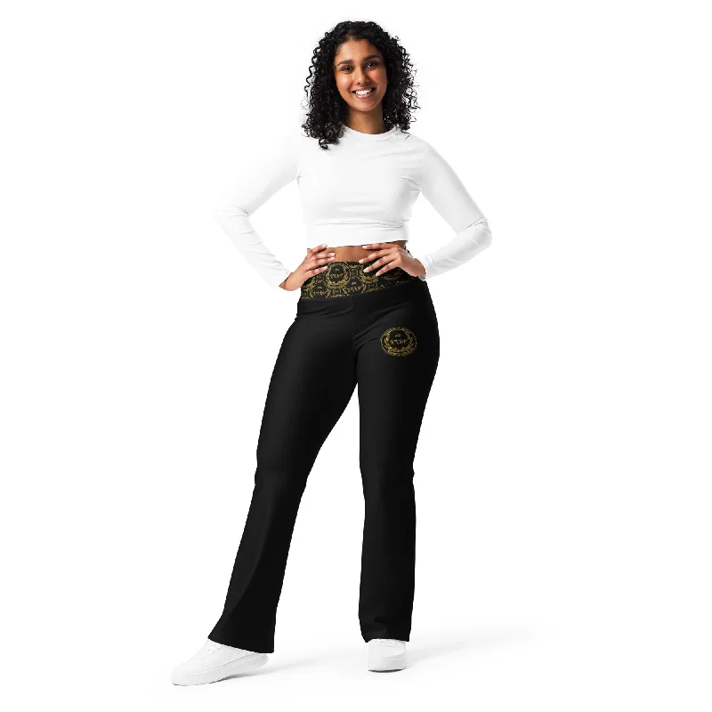 Most High God - Yahuah: The Strong Tower Designer Flare Leggings Trendy Spandex Leggings Most High God - Yahuah: The Strong Tower Designer Flare Leggings Trendy Spandex Leggings