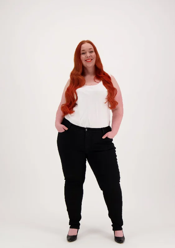 Legging+ Stretch Black Stylish Camo Print Leggings