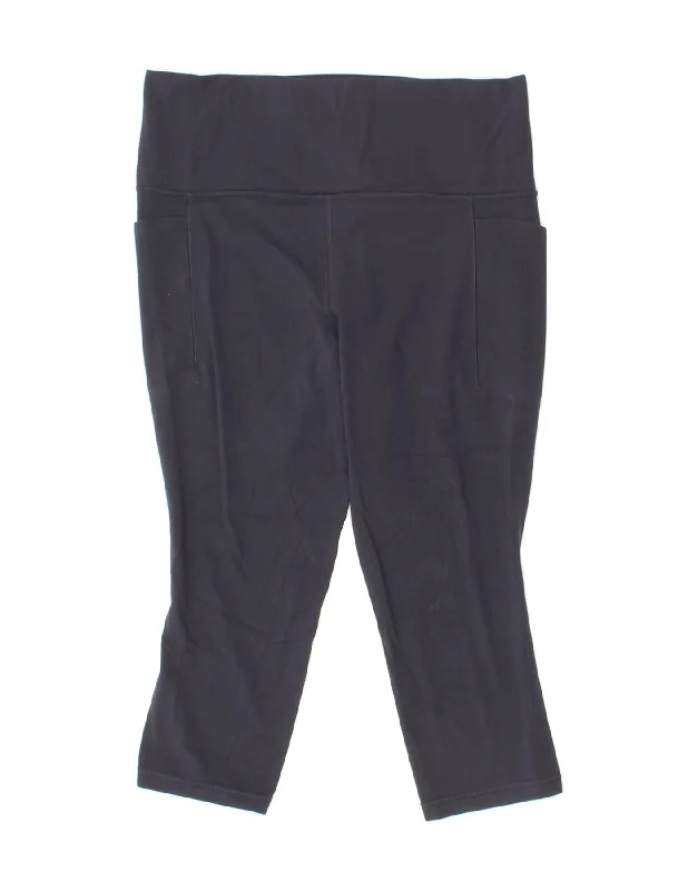 ATHLETA Womens Capri Leggings UK 14 Large Navy Blue Nylon Fashionable Stretchy Fit Leggings ATHLETA Womens Capri Leggings UK 14 Large Navy Blue Nylon Fashionable Stretchy Fit Leggings