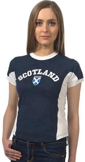 T-Shirt - Ladies Scotland Silk Blend Satin Velvet