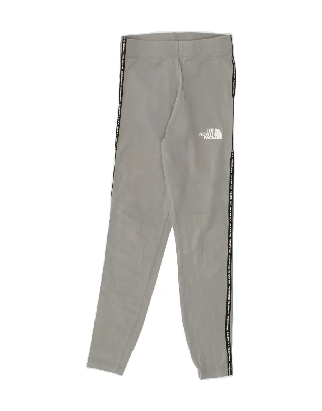 THE NORTH FACE Womens Graphic Leggings UK 6 XS  Grey Cotton Stylish Capri Leggings