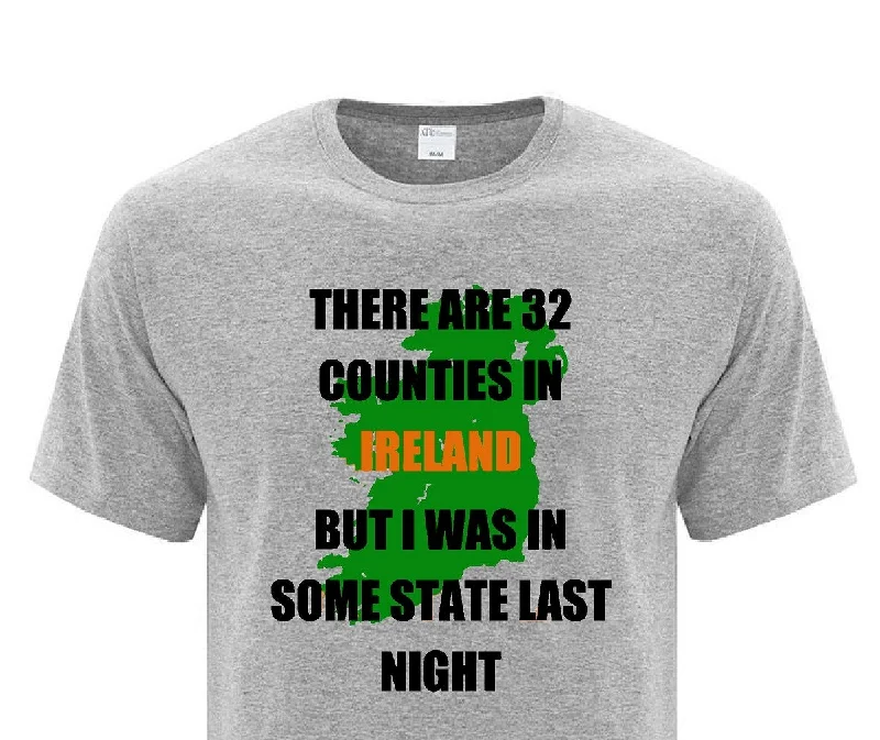 T-Shirt - There Are 32 Counties... Striped Floral Plaid