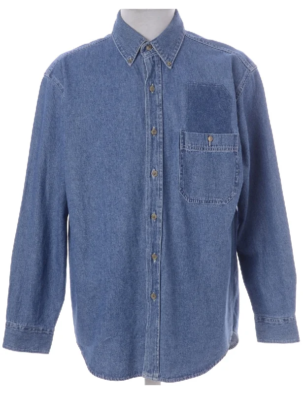 Label Callum Denim Double Pocket Shirt Anti-Pilling Machine Wash Handmade