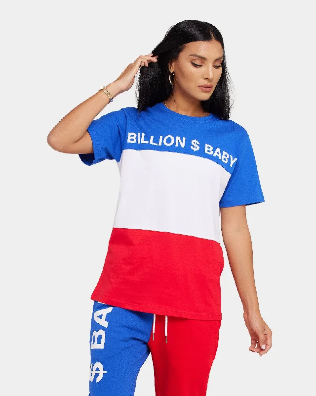 Billion Dollar Baby Tricolour T-Shirt Red/White/Blue Layered Multi-layer Single Layer