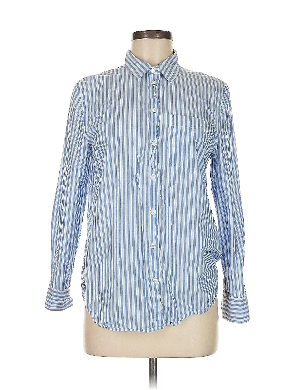 Long Sleeve Button Down Shirt Ribbed T-Shirt High Neck Heavyweight