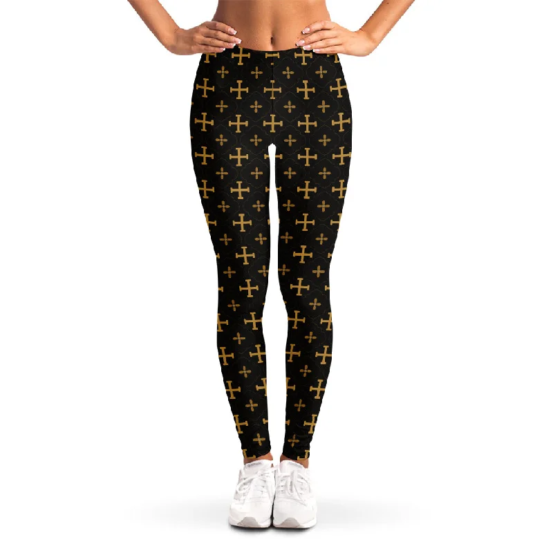 Orthodox Christian Pattern Print Women's Leggings Trendy Patterned Leggings