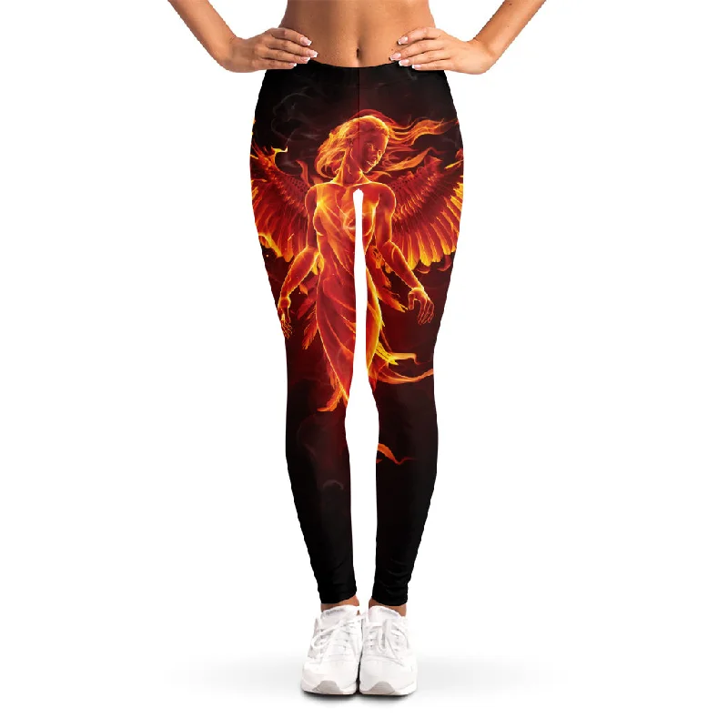 Phoenix Angel Print Women's Leggings Cozy Fashion Leggings