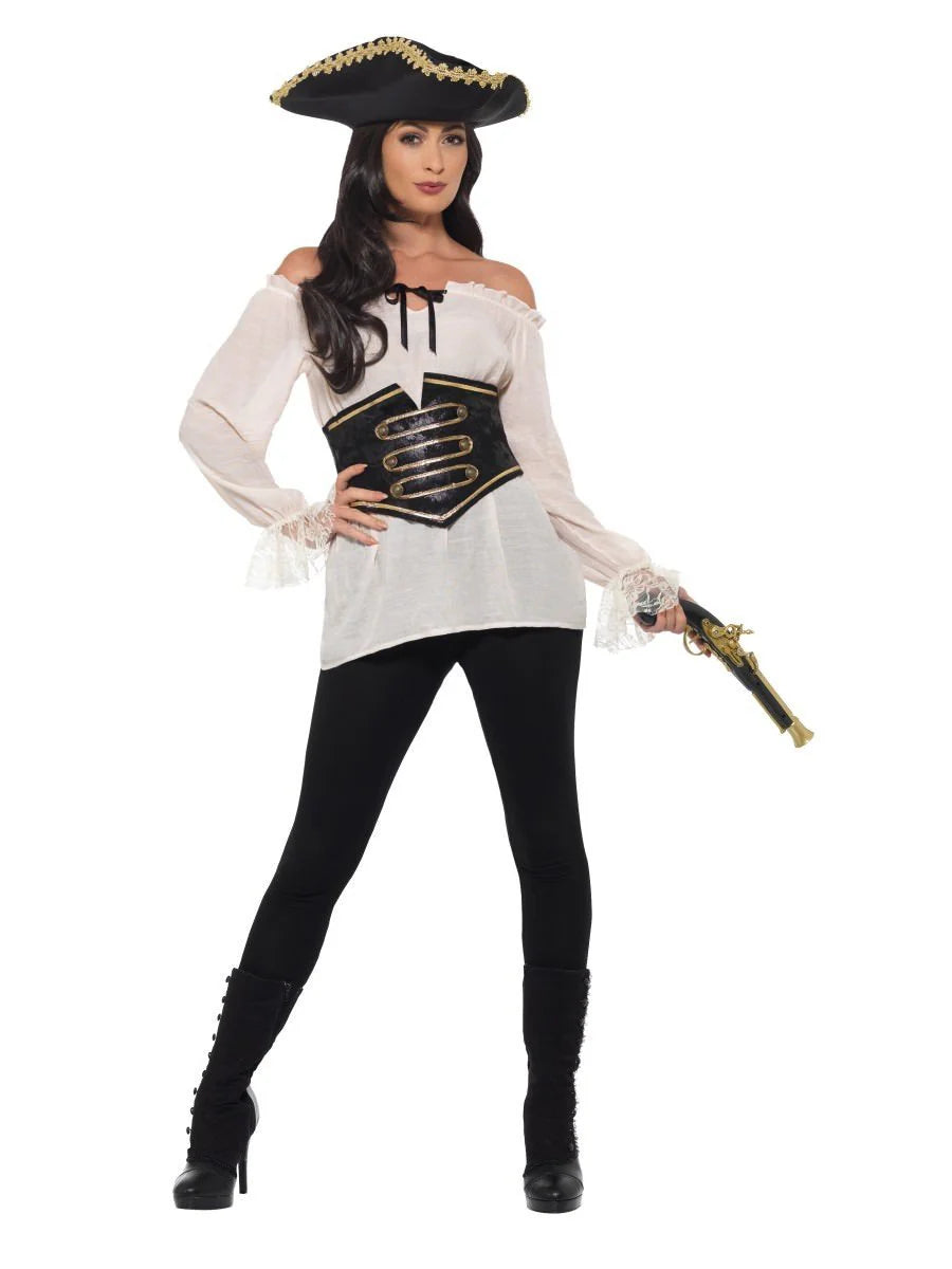 Lady's Pirate Shirt Terry Blend Velvet Blend Canvas Blend