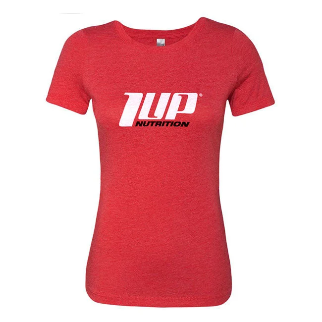 Women's Crew Neck T-Shirt "Vintage Red" Graphic Embroidered Appliqued